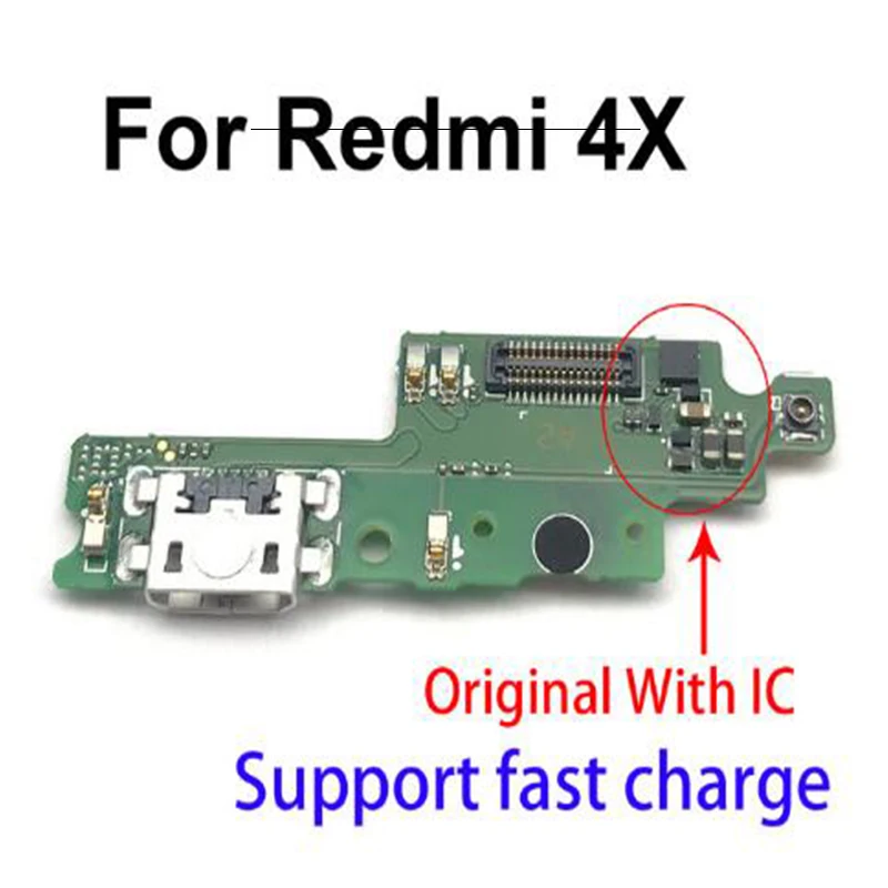Оригинальный Новый зарядный USB порт для Xiaomi Redmi 4X док разъем гибкий кабель зарядки