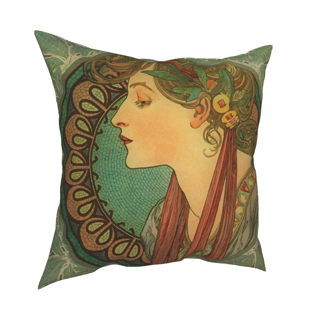

Alphonse Mucha Pillowcase Printing Polyester Cushion Cover Decoration Pillow Case Cover Home Square 45*45cm