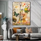 Современное искусство, Статуя Свободы Нью-Йорка, скульптура, Бабочка, цветы, плакаты, картины на холсте, принты для украшения дома