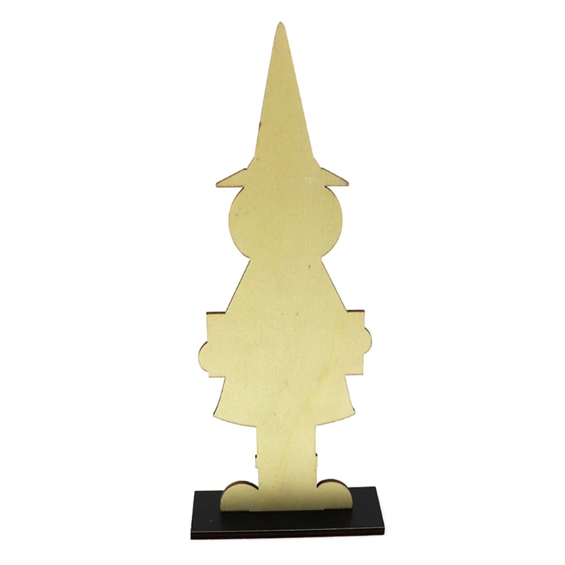 Деревянные настольные украшения на Хэллоуин с высокой шляпой в виде тыквы трюк