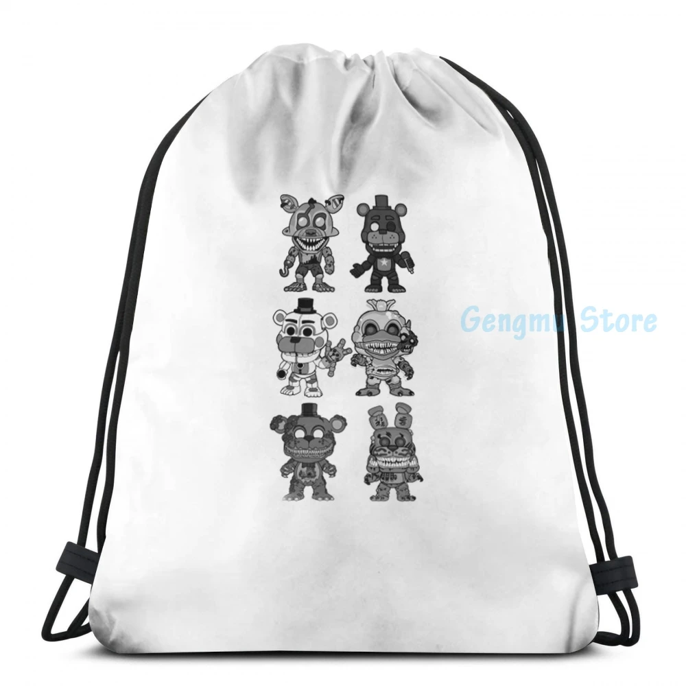 Серый Рюкзак FNAF с забавным графическим принтом для мужчин и женщин школьные