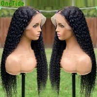250 density 13x4 deep wave lace frontal wig 30 inch lace front wig brazilian lace front human hair wigs for women closure wig