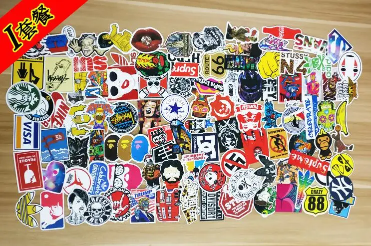 100 шт стикер s DIY Наклейка для скрапбукинга набор Водонепроницаемый Граффити стикер для багажа винтажный стикер для канцелярских товаров - Цвет: I