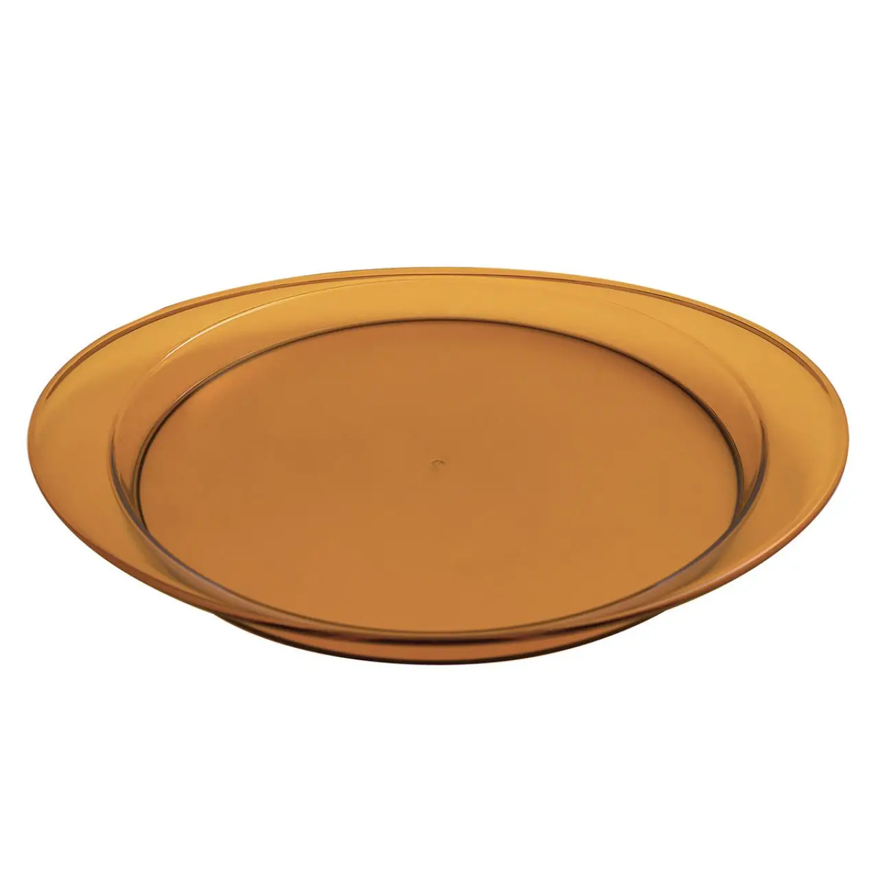 

EWs Acrylic Honey Color Round Tray lunch box bulaklar eat bars knife