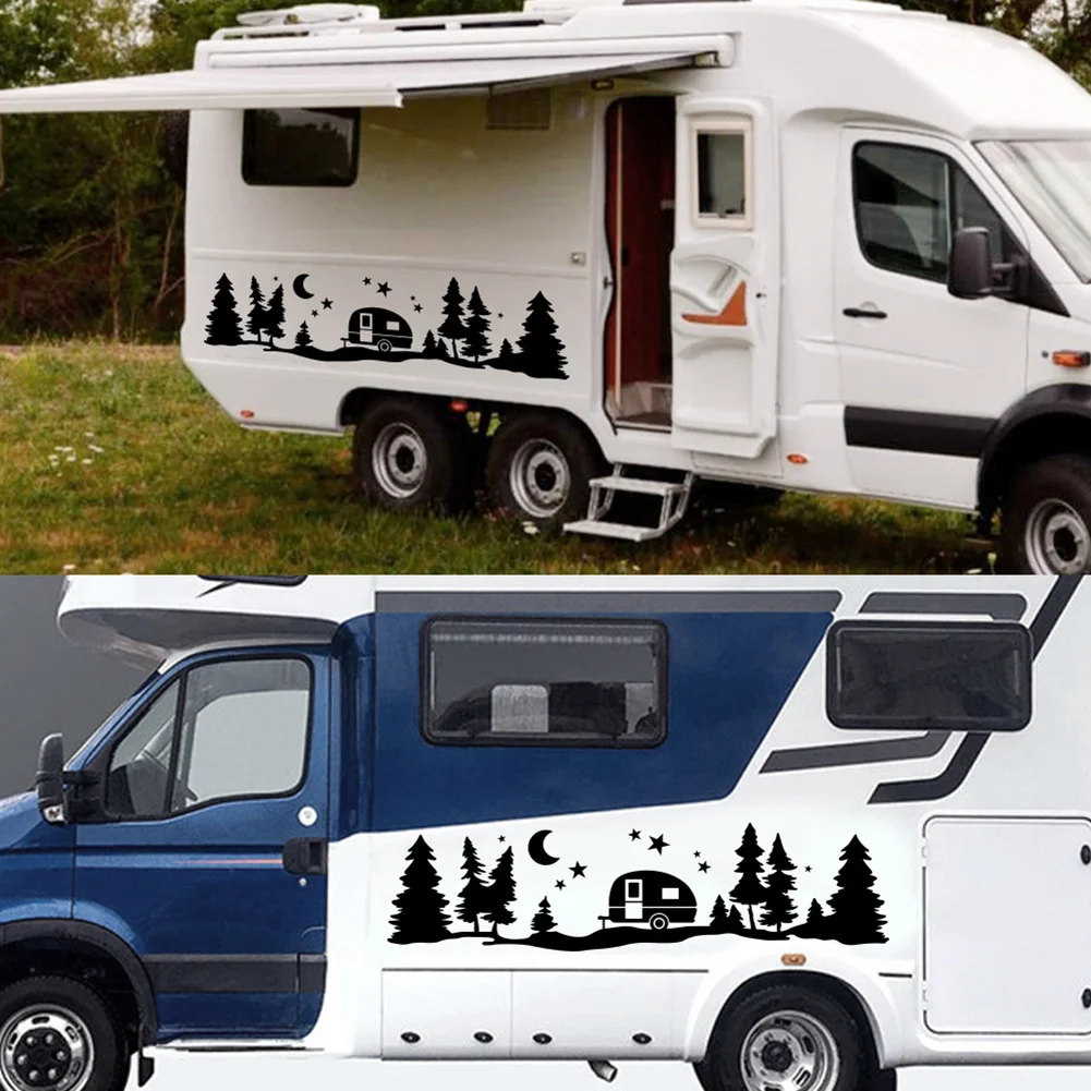 

Christmas Decoration Car RV Exterior Decoration Sticker Camper Forest Starry Night Decals for RVs Campers Caravans Motorhomes
