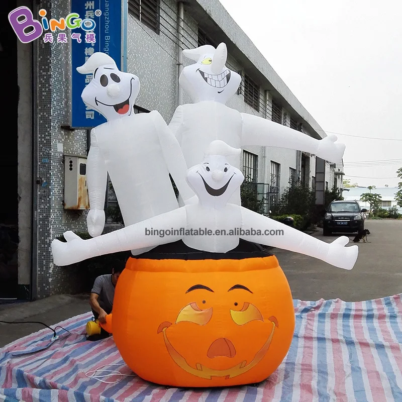ADVERTISING TYPE 3mh inflatable ghosts with pumpkin model air blow Halloween item printed LOGO promotional toy made to order | Игрушки и