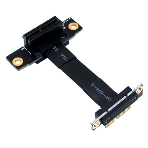 Переходник PCIE X1, двойной кабель-удлинитель 90 градусов, PCIe 3,0x1 to x1, 8 Гбитс, PCI Express 1x Райзер-карта, удлинитель ленты