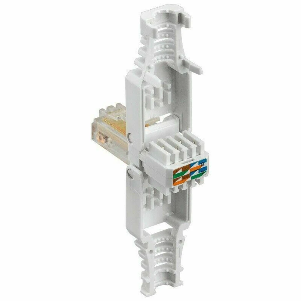 Белый коннектор RJ45 без инструментов обжима коннекторы для кабеля Ethernet