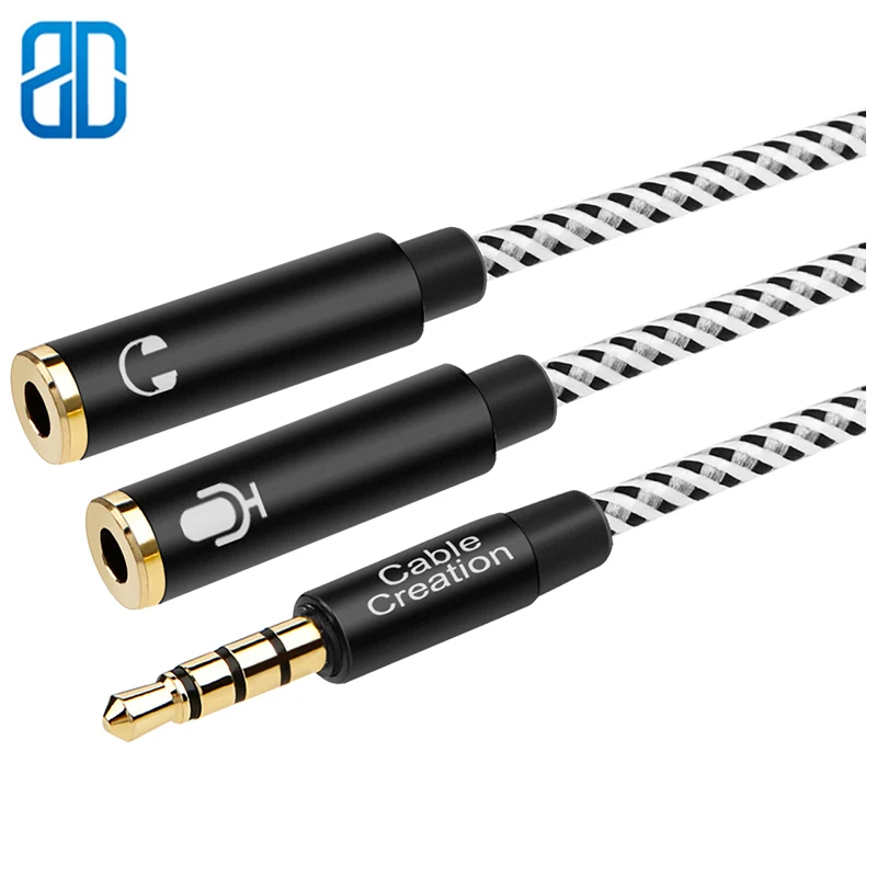 Аудиокабель разветвитель 3 5 мм для компьютерного разъема 1 штекер на 2 гнезда Y