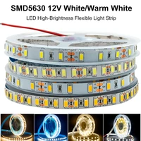 led strip light dc12v 5630 5mroll 60120ledsm whitewarm white led high brightness flexible line lamp indoor home decoration