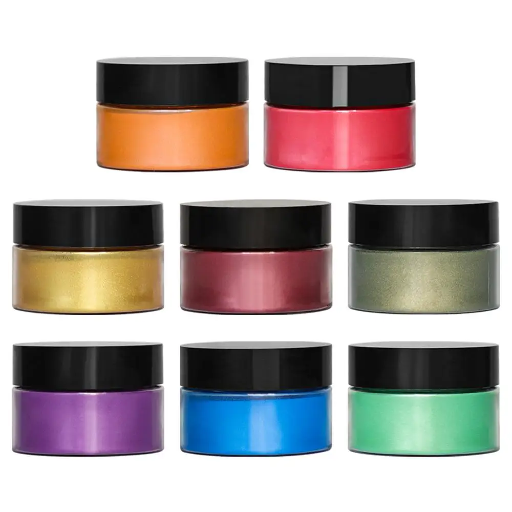 

15g Mica Powder Epoxy Resin Pigment for Soap Dye Hand , Soap Making Supplies , Eyeshadow and Lips Makeup Dye 8 Colors