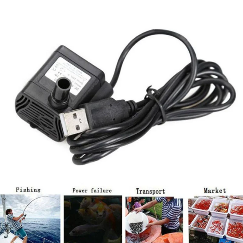 Водяной насос с питанием от USB погружной маленький водяной аквариумный фонтан