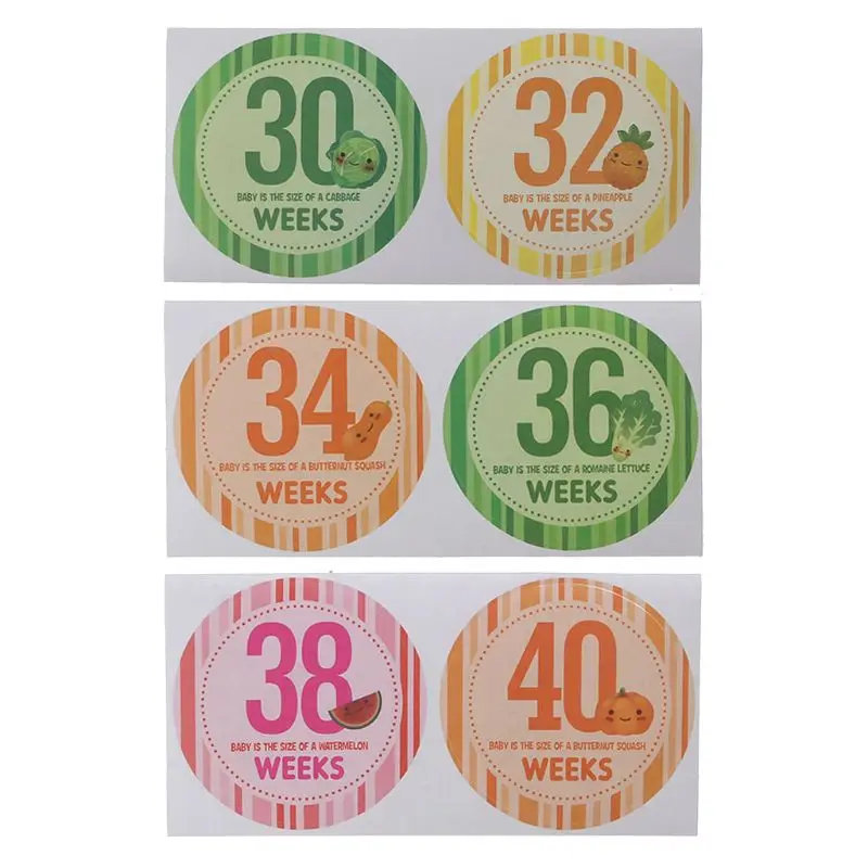 

16 Pcs Pregnancy Milestone Stickers Photography Weekly Belly Clothing Stickers G99C