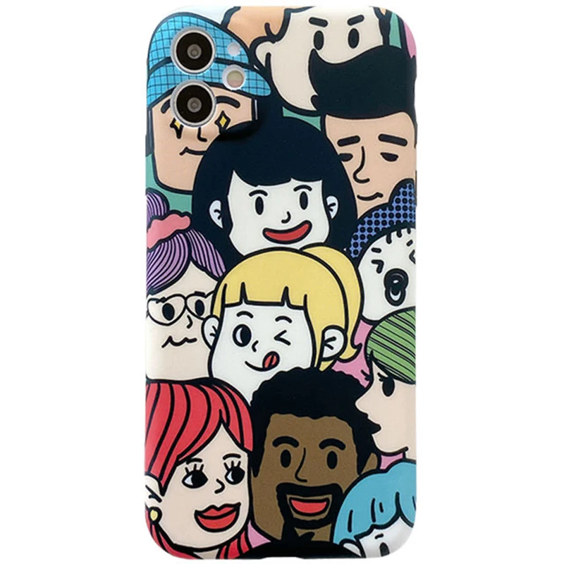 

Cartoon anime character Phone case for iphone 11 11Pro XR X XS Max SE 2020 7 8 Plus Matte soft silicone tpu case cover capa