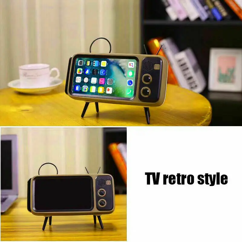 Новейшие поступления Беспроводная мини колонка в стиле ретро для телевизора