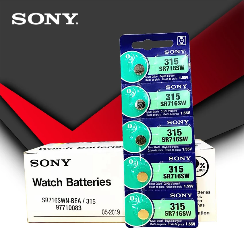 100 ПК Sony 100% оригинальный 315 SR716 SR716SW EP2012 D315 сотового аккумулятора кнопочного типа