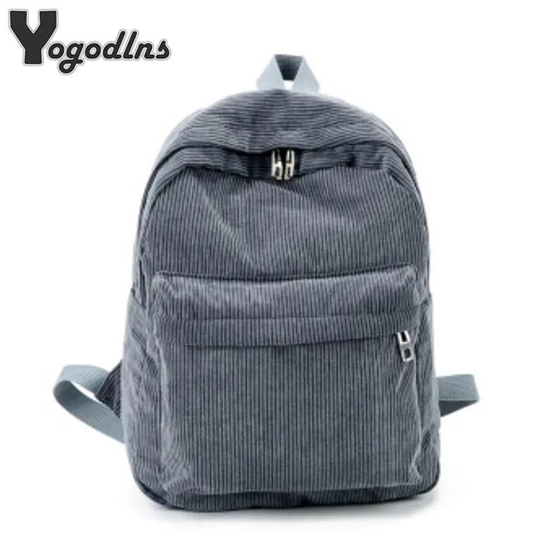 Женский вельветовый рюкзак из мягкой ткани для подростков повседневный в