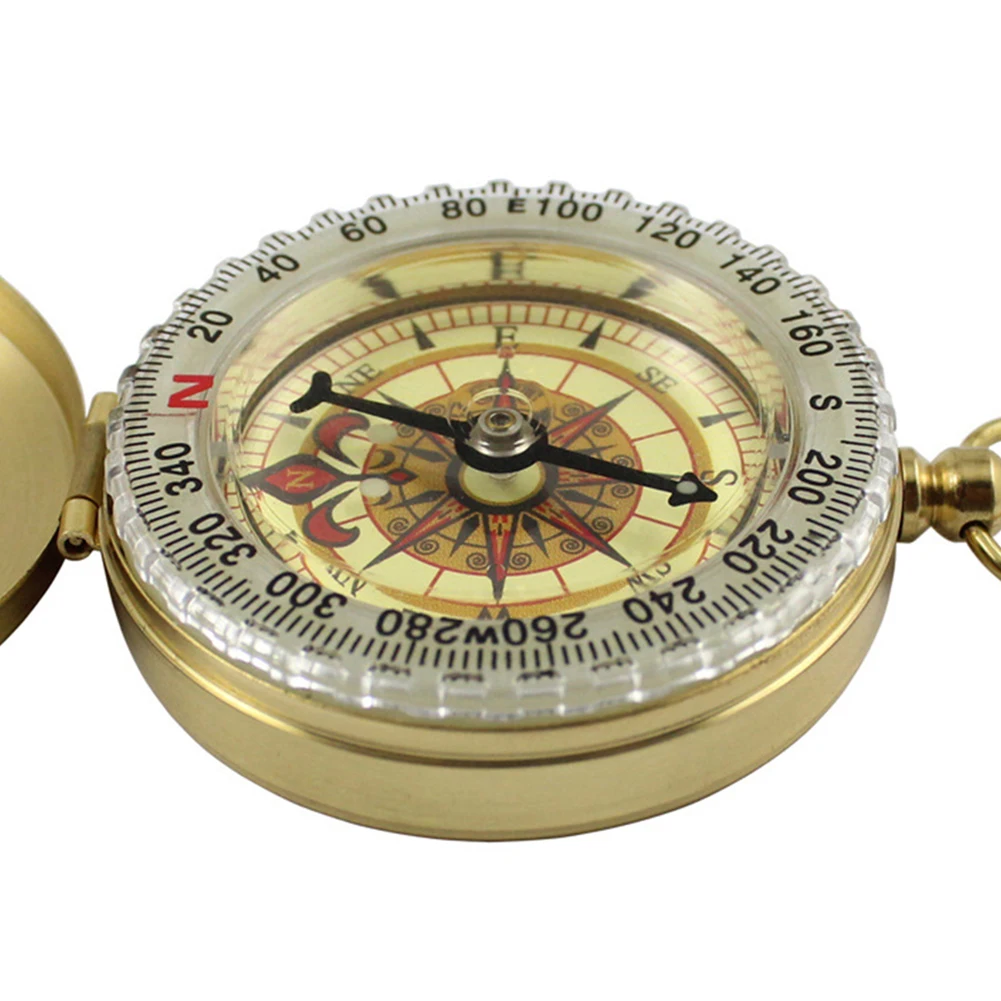 Ретро светящиеся латунные карманные часы для отдыха на открытом воздухе Кемпинг