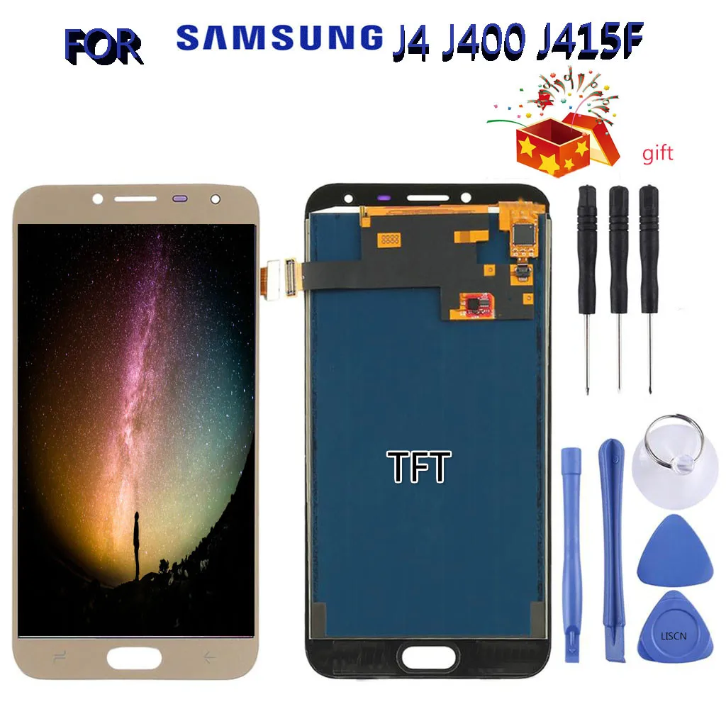 Для 100% тест samsung Galaxy J400 J4 2018 J415F ЖК дисплей с кодирующий преобразователь