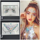 Праджна, Хрустальная наклейка для лица, акриловые стразы, временная татуировка для вечевечерние, тела, модные украшения, украшение для маскарада