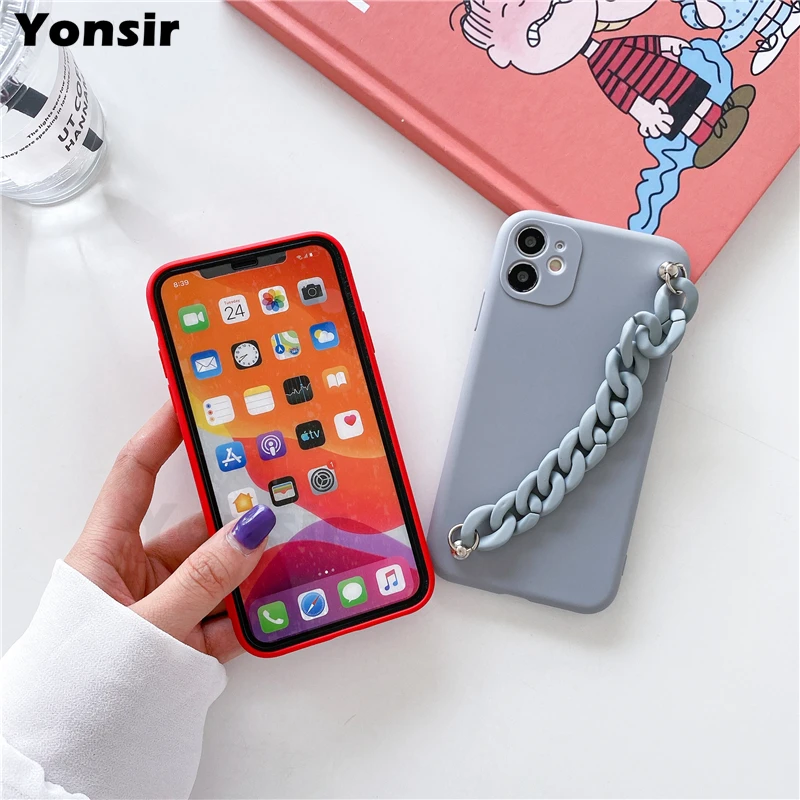 for oneplus 8 7t 7 pro silicone soft case matte wriststrap bracelet hand band back cover for oneplus 9 pro 6 6t 8t one plus nord free global shipping
