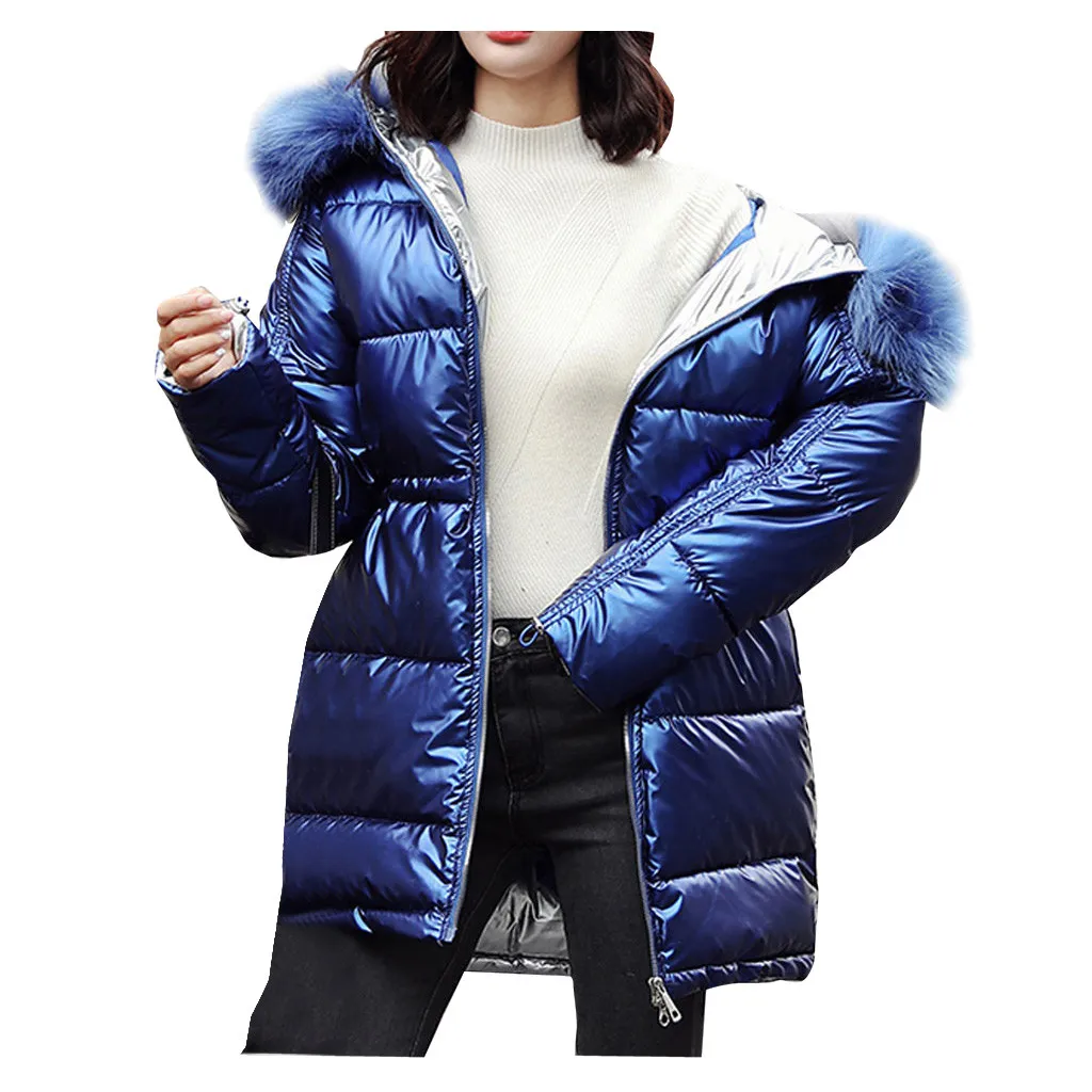 Женское зимнее пальто abrigos 2019 женская зимняя теплая хлопковая куртка однотонное