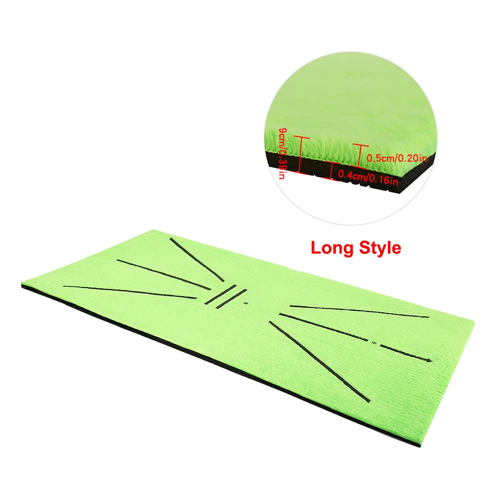 Golf Swing Mat Hitting Batting Direction Mark Trace Indoor Home 11.8“ x 23.6" Training Pad w 3 Pcs Practice Ball | Спорт и