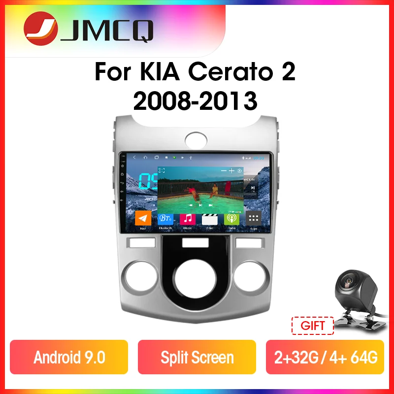 JMCQ Android 9 0 для Kia Cerato 2 TD 2008 2013 Автомагнитола мультимедийный видеоплеер din T9 4G + 64G RDS