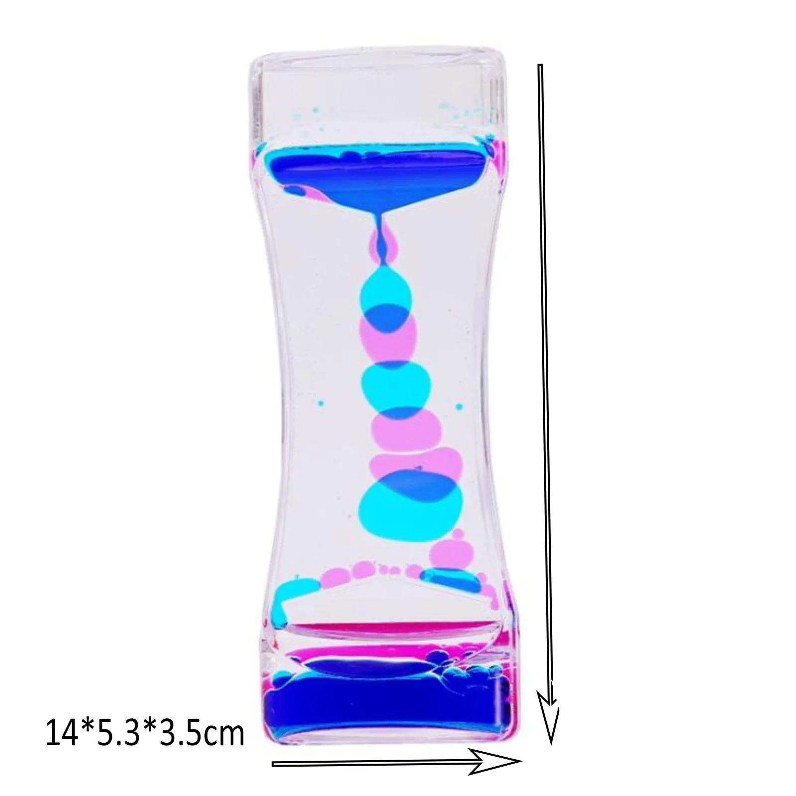 

Wine glass shape Slide Mixed Floating Oil Liquid Motion Hourglass Timer Sensory Timer Home Decoration Kids Valentine's Day Gift
