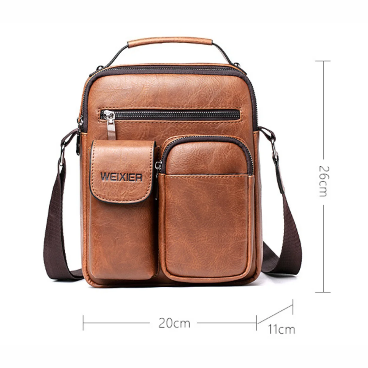 

ZZSLHL Free Shipping New Luxury Brand Men's Messenger Bag Vintage Leather Shoulder Bag Handsome Crossbody Bag Handbags