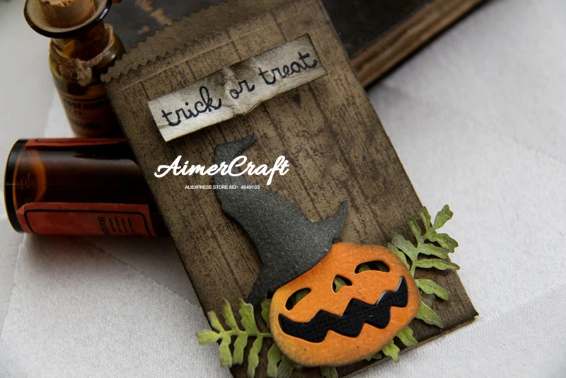 Металлические Вырубные штампы для Хэллоуина фотобумага сделай сам карточка