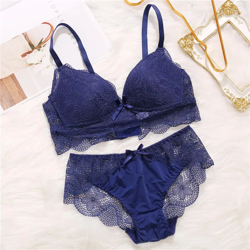 Сексуальный женский кружевной комплект с бюстгальтером бюстгальтер пуш ап +