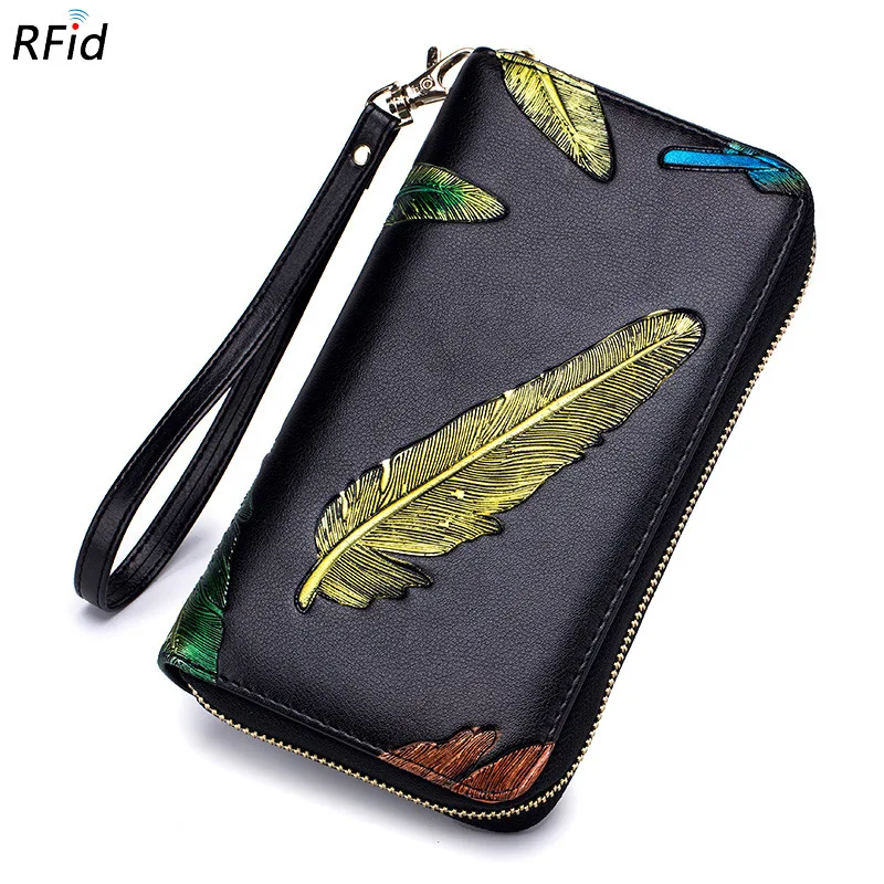 

Lady Luxury Designer Purses Handbags Clutch Genuine Leather Anti Rfid Women Men Passport Ticket Brand Credit Card Wallet Holder