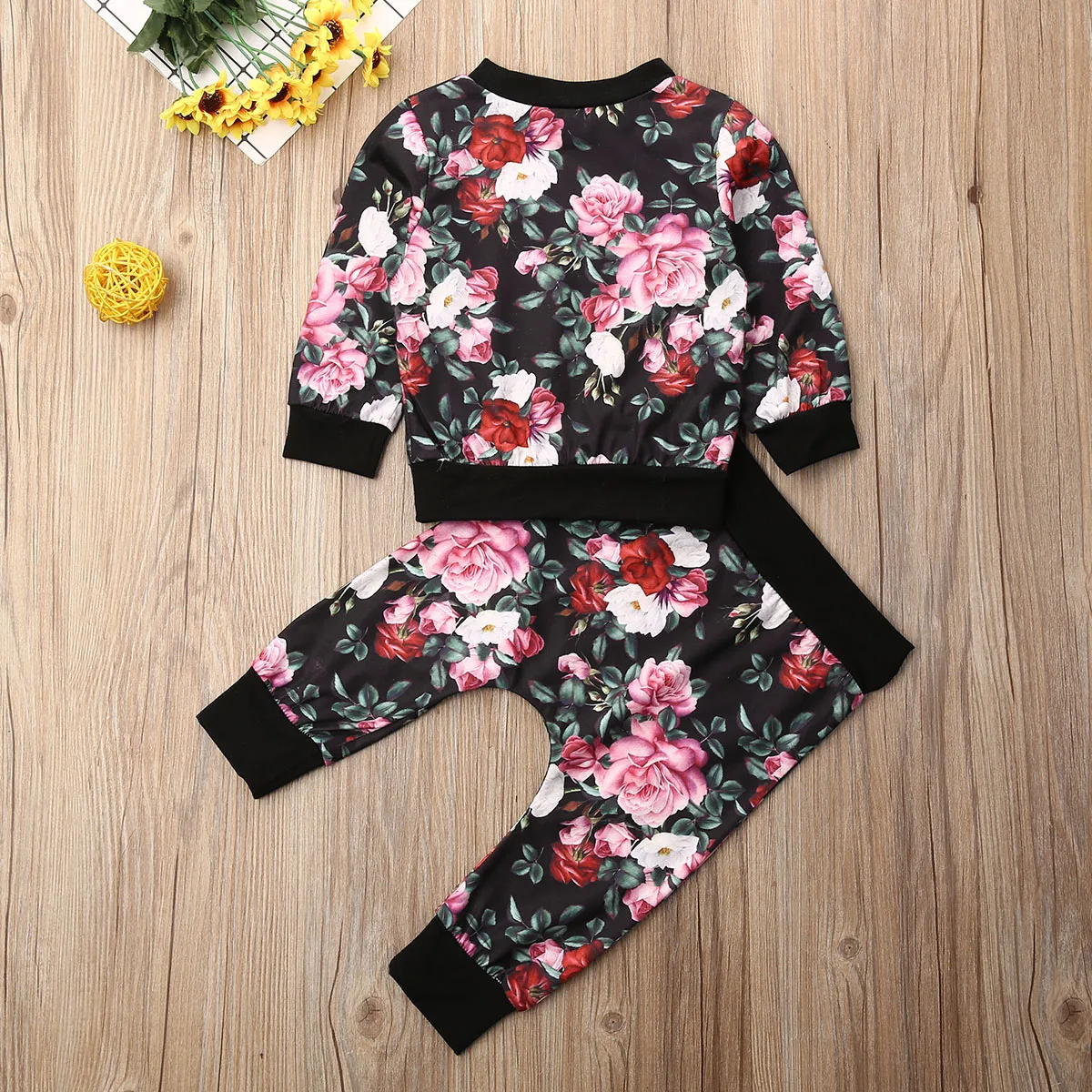 Комплекты одежды для новорожденных девочек 0-24 месяцев пуловер с длинными