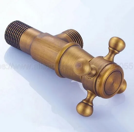 1 шт. антикварные латунные крестовые ручки угловой стопорный клапан для ванной
