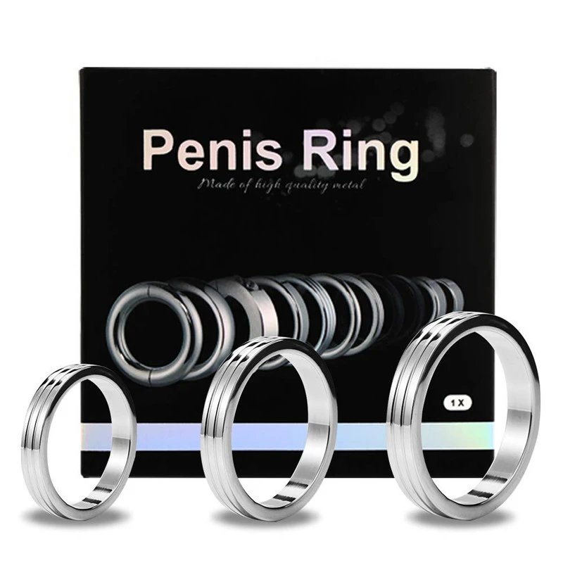 Кольцо на пенис металлические игрушки член вибрирующее регулируемое кольцо для