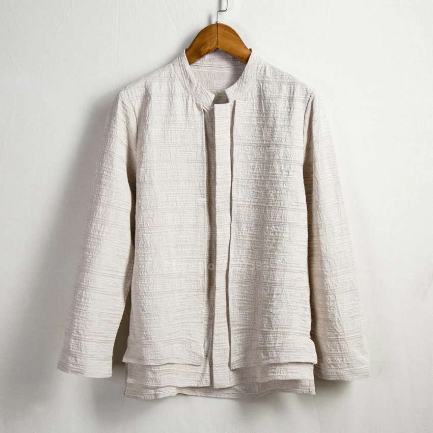 Мужская одежда китайский новогодний костюм Тан хлопковая льняная Повседневная