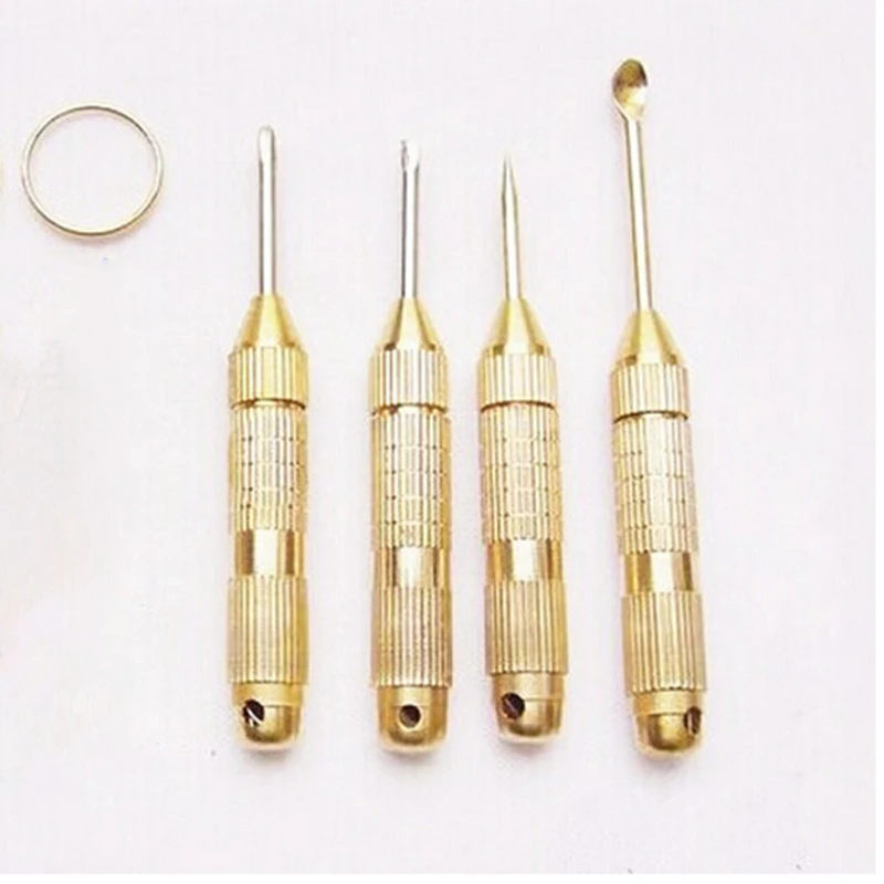 

2017 2 Sets 4 in1 Ear Pick Mini Steel Screwdrivers Ear Cleaners Keychain Health Care Cleaning Tools Kit Set