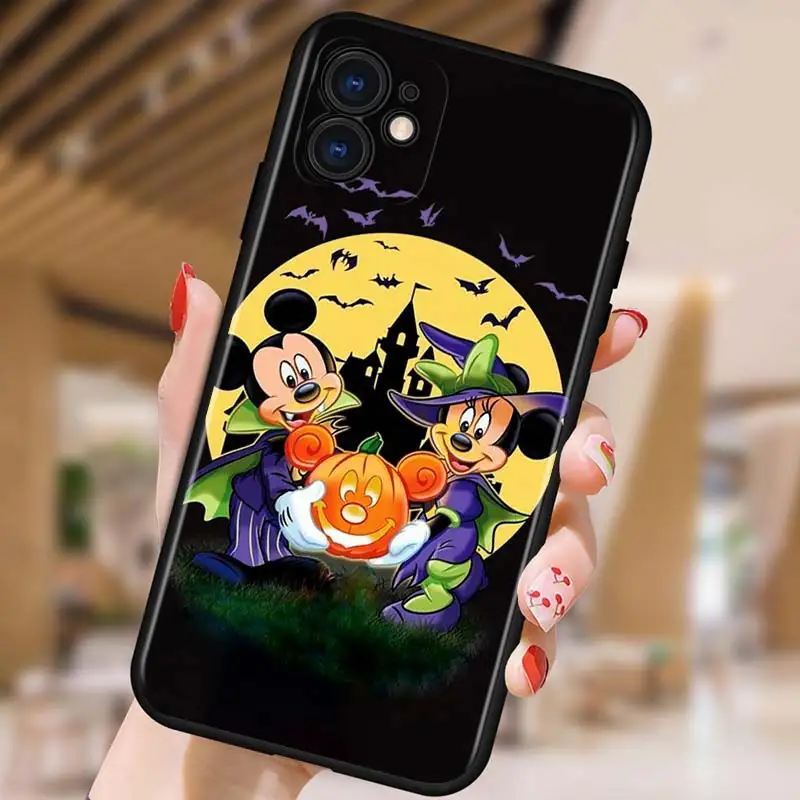 

Halloween Disney Mickey for Apple iPhone 12 Pro Max Mini 11 Pro XS Max X XR 6S 6 7 8 Plus 5S SE2020 Soft Black Phone Case