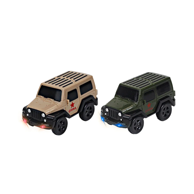 Military random 1 Армейская гоночная дорожка, игрушки динозавров, создающие дорожку, военный литой под давлением, гибкий трек, светящийся гоночный трек, изгиб, вспышка в темноте, игрушечный автомобиль - Цвет: Military random 1
