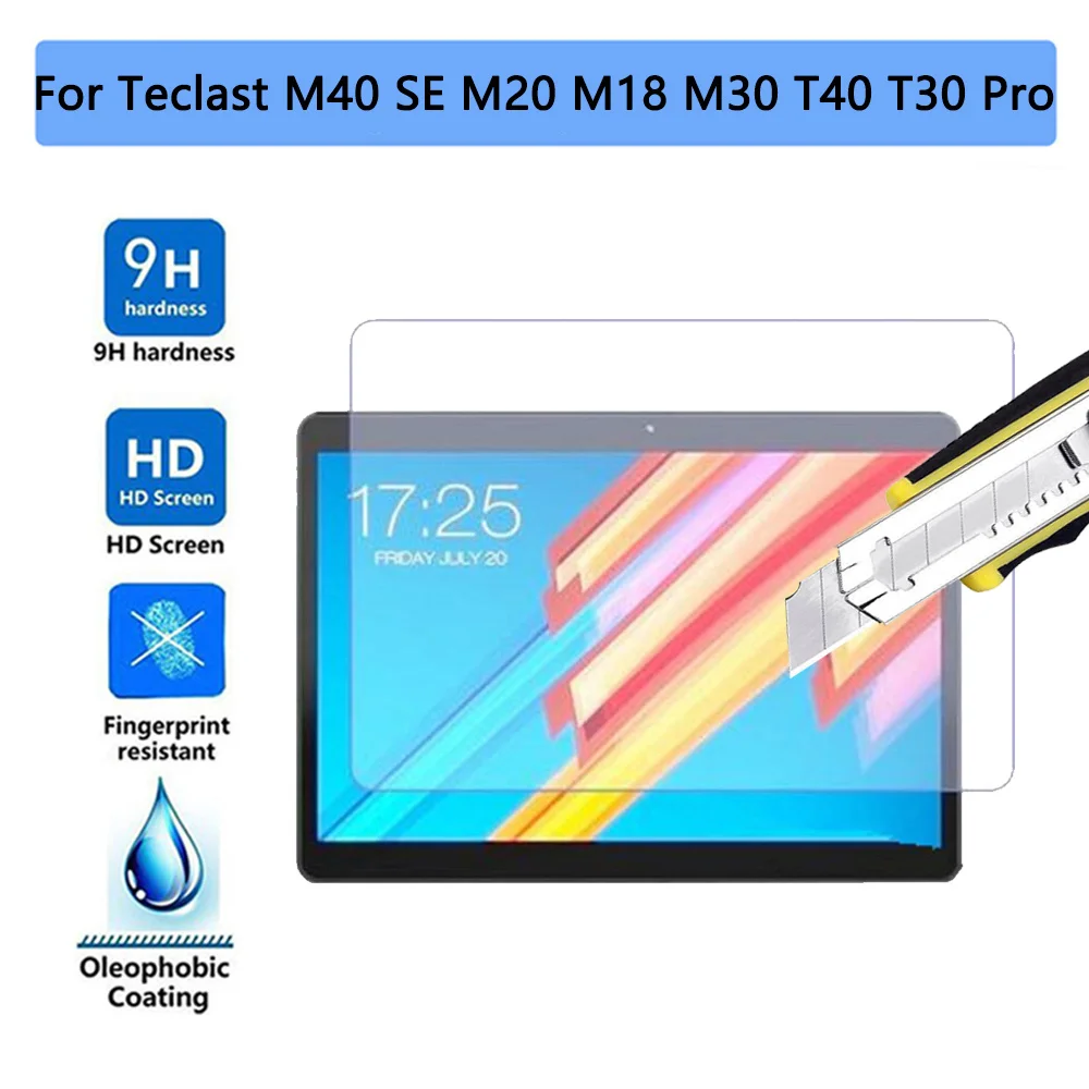 

2 шт., ультратонкая защитная пленка из закаленного стекла HD 9H для Teclast M40 SE M20 M18 M30 T40 T30 Pro T10 T20 T8 8,4 10,8 10,1