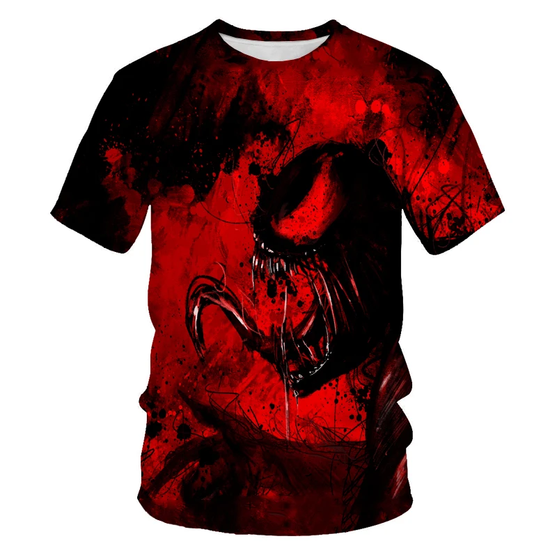 

Camiseta con estampado 3d de Venom para hombre y mujer, camiseta informal de moda Harajuku, camiseta de manga corta con cuello r