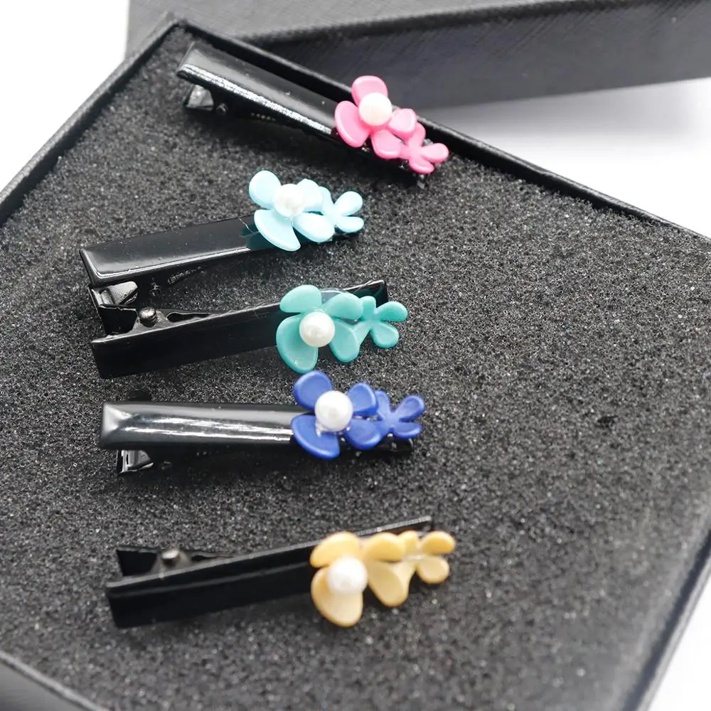4 шт./компл. заколки для волос с милыми жемчужными цветами девочек и детей