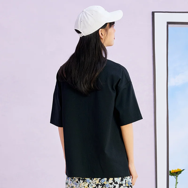 

SEMIR Short Sleeve T-Shirts Women 2021 New White Half Sleeve Inner Shirt Loose Korean Version Slim Ins Fashion