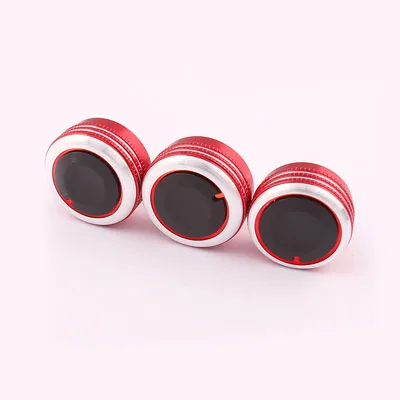 

3pcs/Set Car AC Knob Aluminum alloy Air Conditioning Heat Control Switch Accessories Suitable For Ford For Elantra 2004-2018