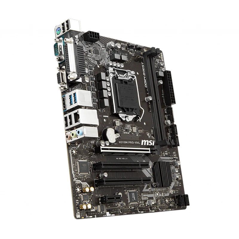 

MSI H310M PRO-VHL Motherboard 1151 Motherboard DDR4 Intel H310 8th Gen Core i5 9500F i3 8350K Processor 32GB PCI-E 3.0 DVI HDMI