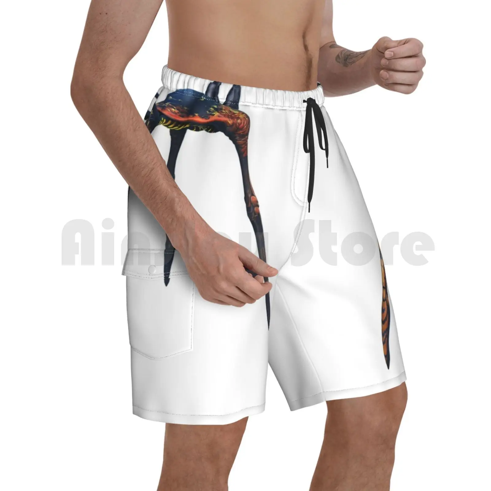 

Sea Treader Beach Shorts Men Beach Pants Swimwear Underwater Diver Unknown Worlds Games Gamer Sci Fi Fish
