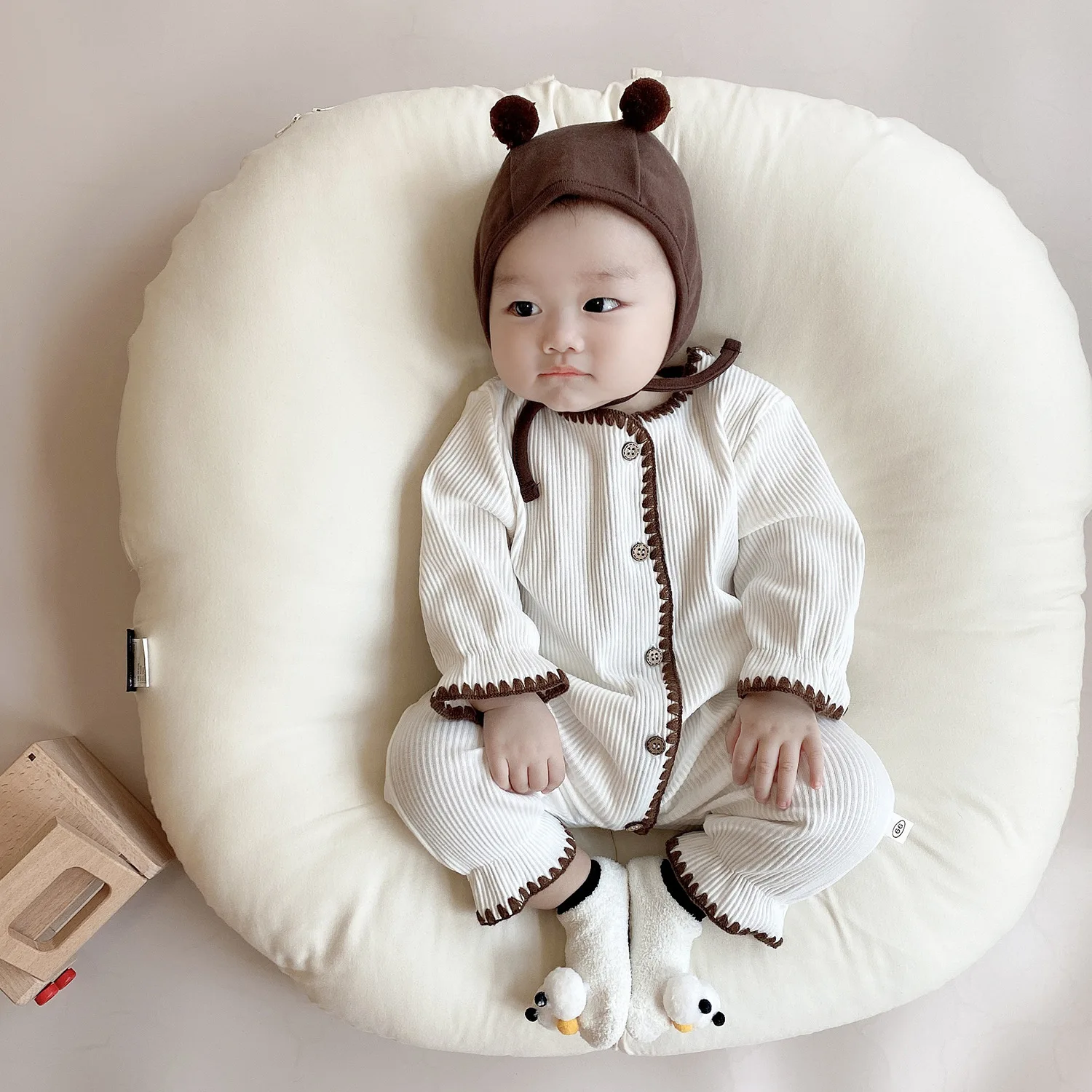 Одежда для новорожденных боди с длинным рукавом детский трикотажный комбинезон