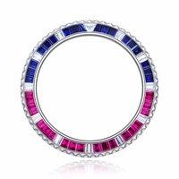 customized stainless steel watch bezel submariner 40mm inserts with colorful created sapphire and cubic zirconia gemstone
