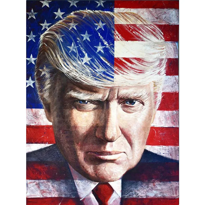 

Алмазная живопись 5d на заказ с изображением Дональда Трампа, наклейки, картина с изображением Иисуса открытым небом, алмазная вышивка, пейз...